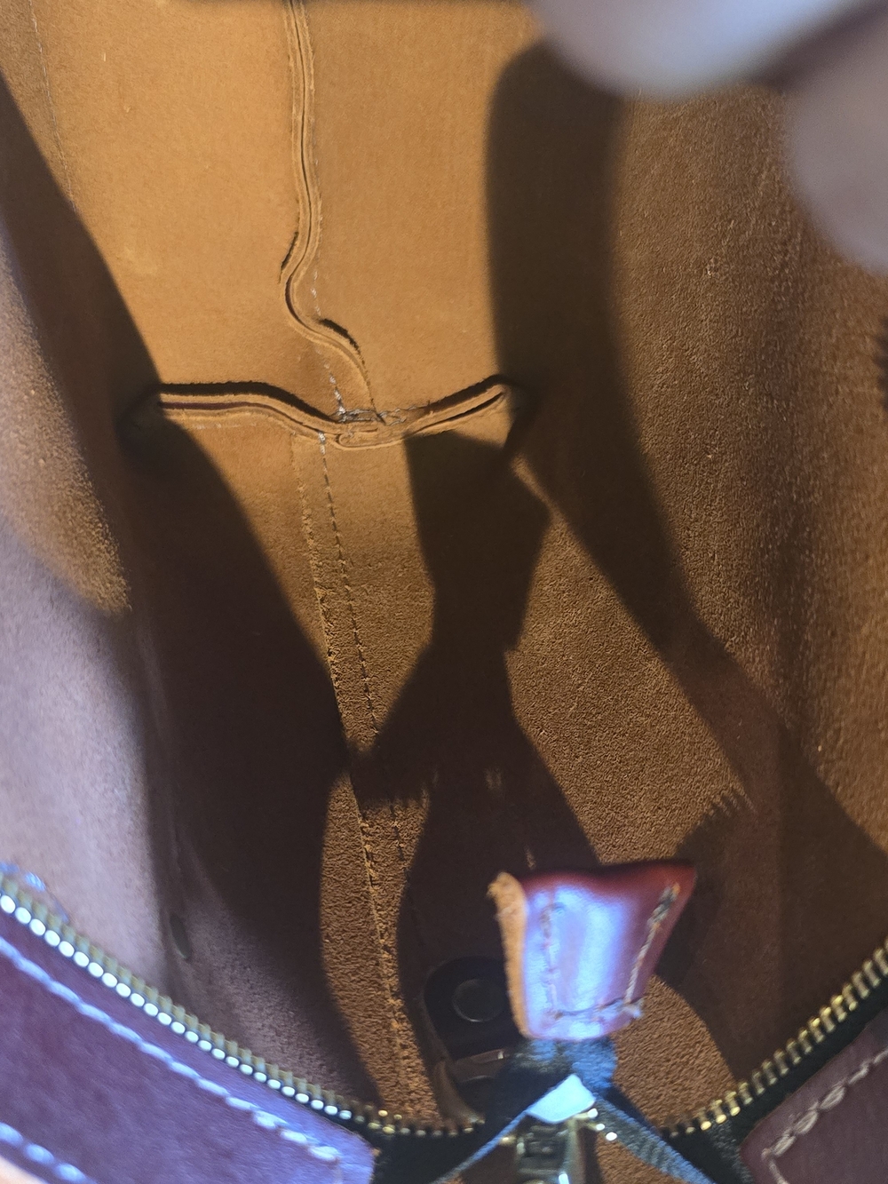 Portland Leather Goods Cognac Mini Crossbody Leather Tote - Picture 6 of 7